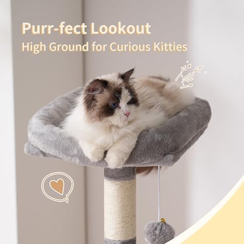Heybly Cat Tree with Toy, 49.2 inch Cat Tower - Image 7