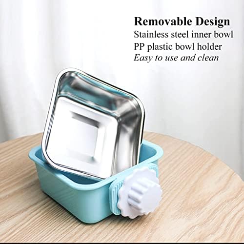 Dog Crate Bowl, Hanging Stainless Steel Removable Pet Crate Water & Food Bowls - Image 3