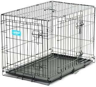 Carlson Secure and Compact Double Door Metal Dog Crate, Medium - Image 5