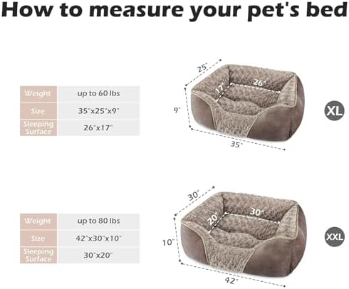 INVENHO XX-Large Dog Bed Rectangle Washable Orthopedic Soft Calming Sleeping - Image 3