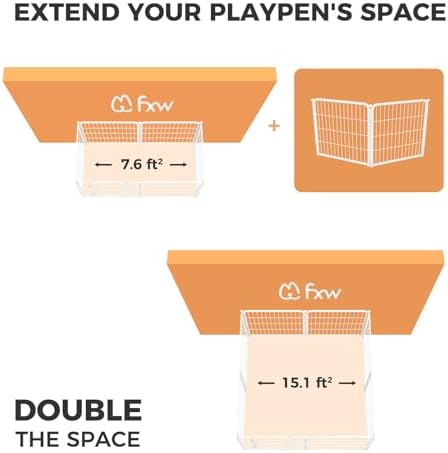 FXW Homeplus Indoor Dog Playpen, 2 Panels, - Image 2