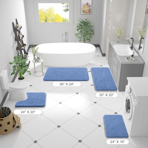 OLANLY Large Bathroom Rugs 40x32, Extra Soft Absorbent Chenille Bath Rugs - Image 2