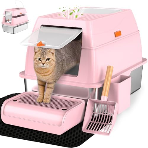 Vivifying XL Stainless Steel Cat Litter Box by Vivifying