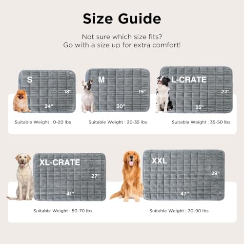 Bedsure ComfyFleece® Washable Dog Crate Pad, Soft Thin Medium Pet Mat - Image 6