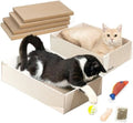Conlun Cat Scratcher Box with 4 Pads & 2Cardboard Boxes by Conlun