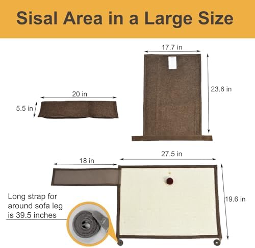 Upgraded Cat Scratch Furniture Protector, Cat Scratch Sofa Arm Sheild - Image 2