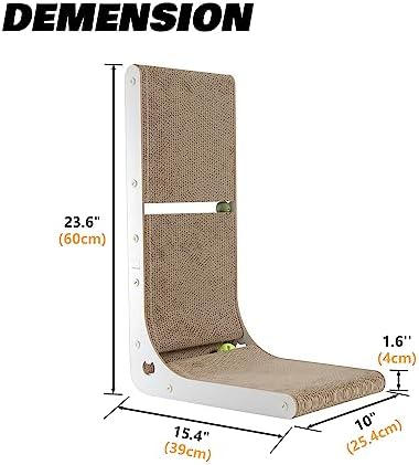 SMARTBEAN Cardboard Cat Scratcher, Vertical Cat Scratching Board, 23.6 Inch - Image 4