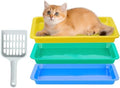 3 Pcs Kitten Litter Box, 9.6"*7.2''*0.9'' Plastic Portable Small Litter Pan Low by MUWUZOYT