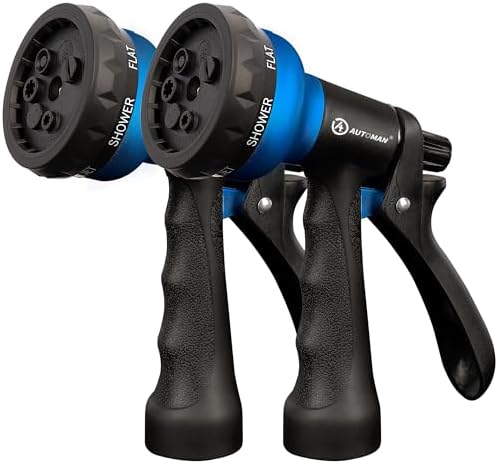 AUTOMAN-Garden-Hose-Nozzle, 2 Pack ABS Water Spray Nozzle by AUTOMAN