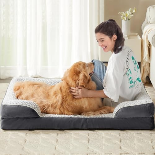 LEXTRO Orthopedic Dog Bed for Medium Dogs, Comfy Sleeping Dog Sofa Bed - Image 6