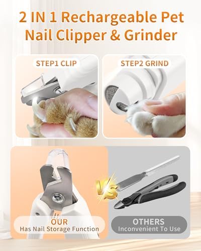 2-in-1 Dog & Cat Nail Clippers & Grinder - Image 2