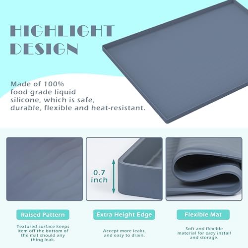 URMONA Waterproof Silicone Under Sink Mat, 19 x 19 in, Flexible Shelf Liner - Image 3