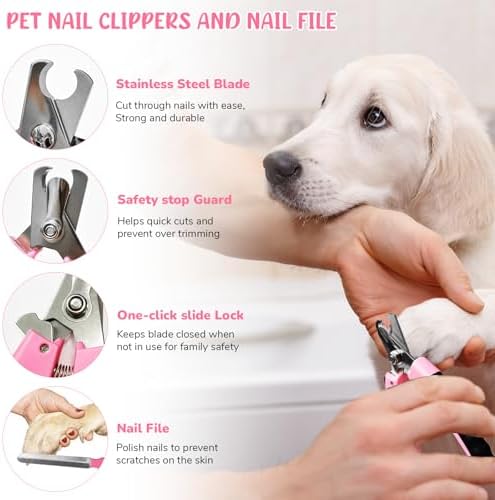 Dog Brush & Grooming Kit – 9-Piece Pet Brush & Deshedding Set - Image 3