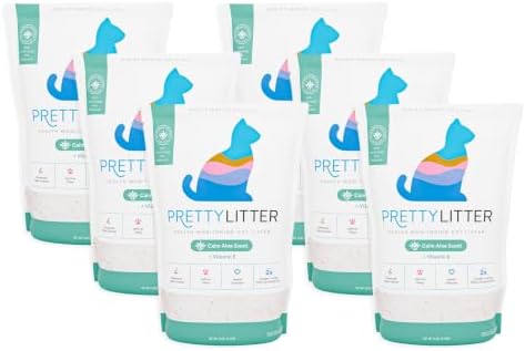 PrettyLitter Health Monitoring Cat Litter, Calm Aloe, 6 lb. Bags by PrettyLitter