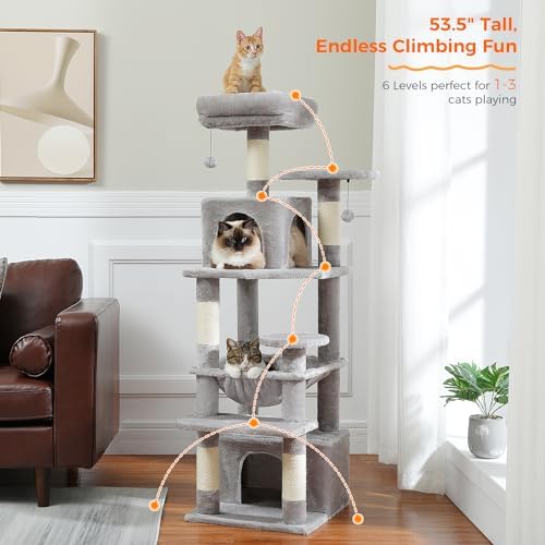 PAWZ Road Cat Tree, 53.5 Inches Tall Cat Tower - Image 4