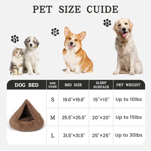 NOYAL Calming Donut Dog Bed, Hooded Cave - Image 6