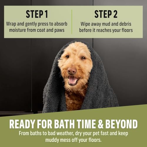E-Cloth Pet Cleaning & Drying Bath Towel, Absorbent & Easy to Wash - Image 2
