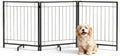 Freestanding Dog Fence Indoor, 3-Panel Foldable Dog Gate by Faesun