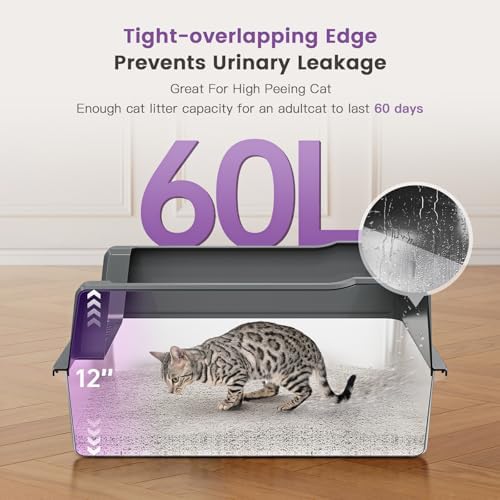 Extra Large XXL Stainless Steel Cat Litter Box - Image 3