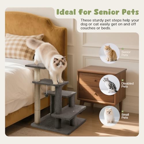 4-Step Pet Steps for Cats/Dogs, Cat Stairs - Image 2