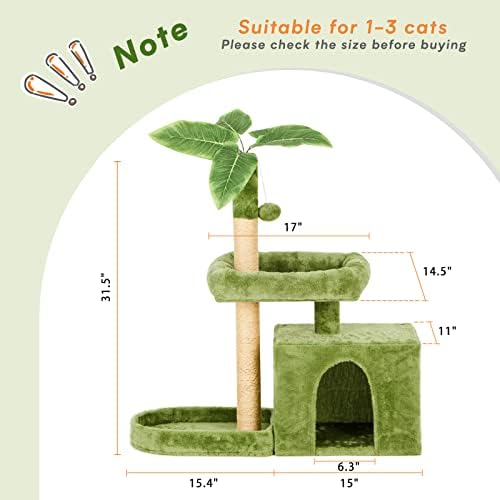 31.5inch Small Cat Tree Tower Condo - Image 2
