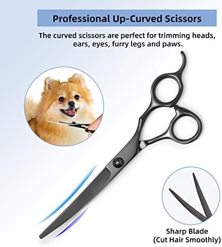 8.0 in 9CR Titanium Professional dog grooming scissors set, Grooming Scissors - Image 4
