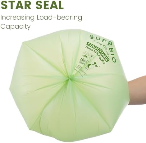 SUPERBIO 1.6 Gallon Compostable Food Scrap Bags - Image 3