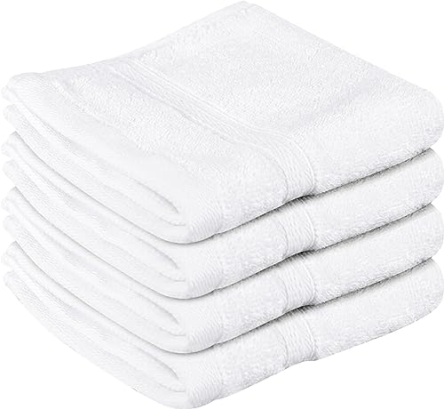 Towel and Linen Mart 100% Cotton- Wash Cloth Set -Pack of 4, Quick Dry by T+%26+L+Towel+and+Linen+Mart