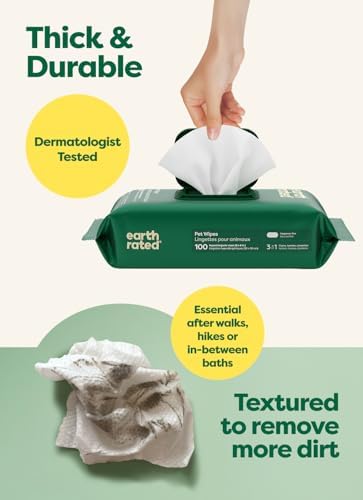 Earth Rated Dog Wipes for Paws & Butt, Deodorizing - Image 2