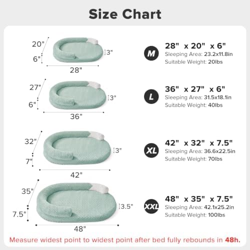 JOEJOY XXL Orthopedic Dog Beds, Extra Large Washable Waterproof Oval Dog Bed - Image 7
