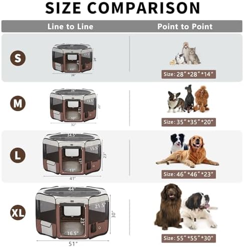 DONORO Dog Playpen Portable Pet Play Pens - Image 6