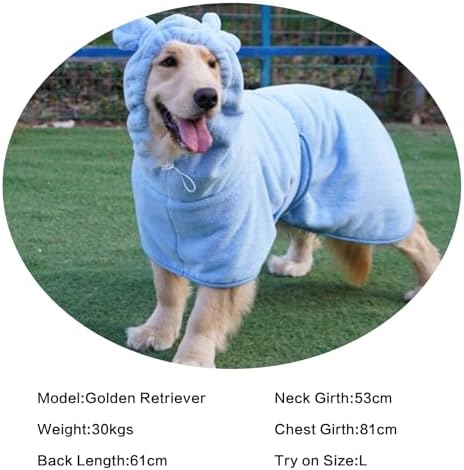 Pet Bathrobe for Dog Cat Absorbently Quick Drying Coat Cute Dogs Bath Towel - Image 6
