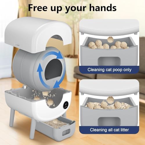 Cumrige Automatic Litter Box, Safety Sensor, App Control, 95L Large Capacity - Image 6