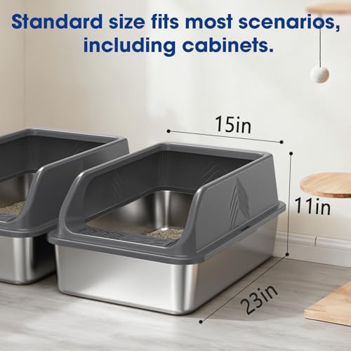 2 Pack Stainless Steel Litter Box - Image 6