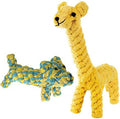 SunGrow Cotton Rope Dog Toys, 2 Pack Puppy & Giraffe by SunGrow