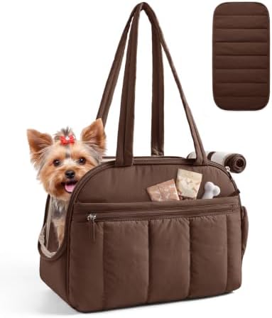 BAGSMART Dog Purse Carrier for Small Dogs Up to 13lbs Puppy Travel Tote Bag by BAGSMART