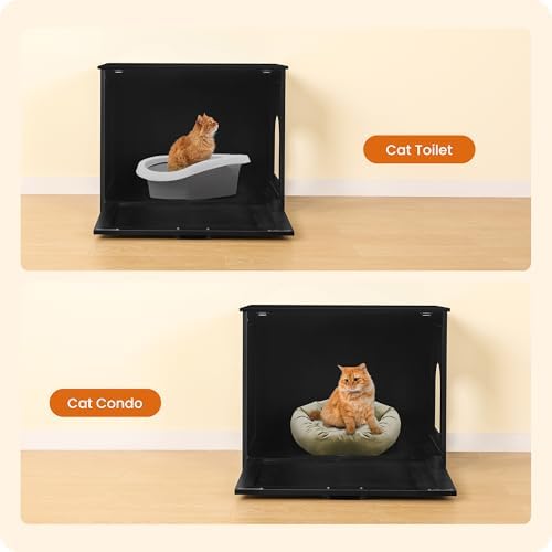 Dwanton Cat Litter Box Enclosure, Hidden Litter Box Furniture, 27.6 Inches - Image 7