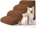 Aodisman Dog Steps for Bed or Couch, 4-Step Pet Stairs Ramp for Small Dogs by AODISMAN