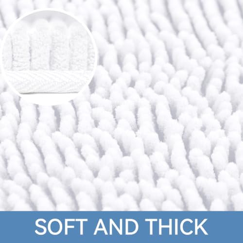 Bcoimo 48x30 Chenille Bath Mat – Non-Slip - Image 3