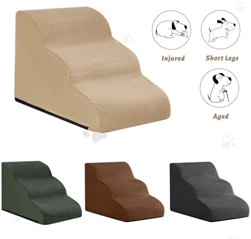 Aodisman Dog Stairs for Small Dogs and Cats, 3-Step Pet Ramp for Couch - Image 7