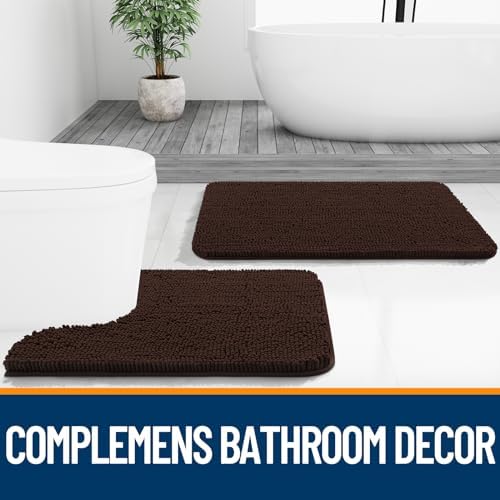 OLANLY Bathroom Runner Rugs 45x27, Extra Soft Absorbent Chenille Bath Rugs - Image 7