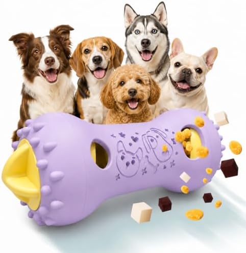 Treat Dispensing Dog Toys, Interactive Adjustable Dog Toy to Keep Them Busy by knitly