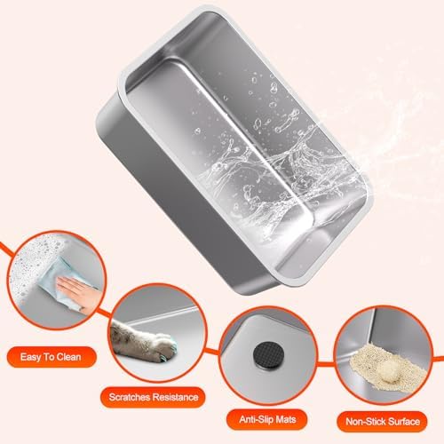 2PACK Stainless Steel Litter Box, Metal Litter Boxs - Image 6