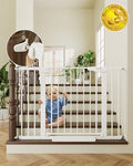 Cumbor 30-46" Baby Gate for Stairs, Auto Close Dog Gate for Doorways White by Cumbor