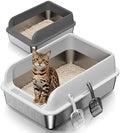 2 Pack Stainless Steel Cat Litter Box by FusblomOfficial