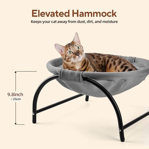 LIFLIX Raised Cat Hammock Bed, Free Standing Cat Cot - Image 3