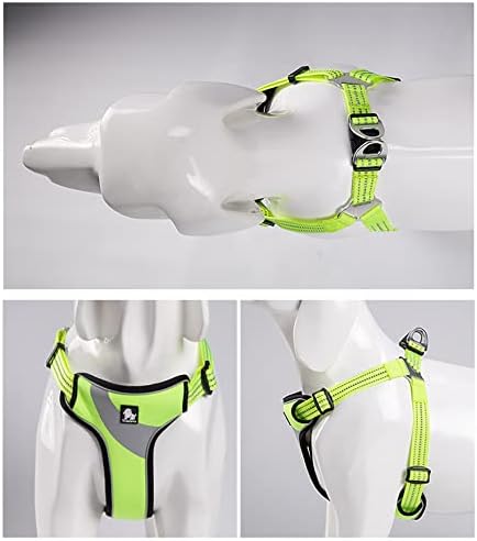 TRUE LOVE Step-in Dog Harness, Reflective, Breathable, Neon Yellow - Image 6