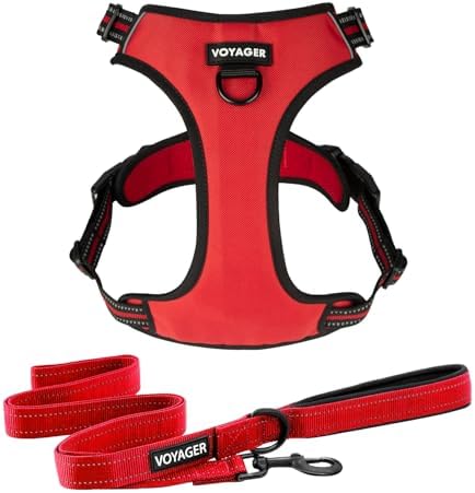 Voyager Dog Harness Dual Leash Attachment No-Pull Control Adjustable Soft but by BestPetSuppliesLLC