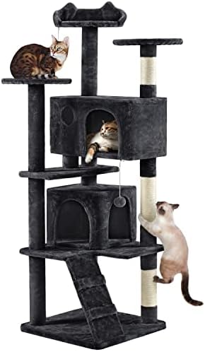 Yaheetech 70in Multi-Level Sturdy Cat Tree, Sisal Scratching Posts by Yaheetech