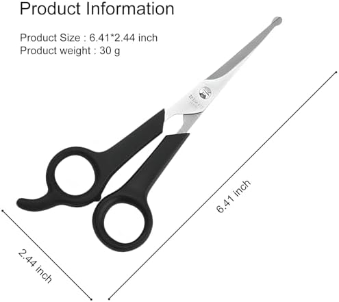 Pet Grooming Scissors Set for Body & Facial Trimming, Durable Stainless Steel - Image 7
